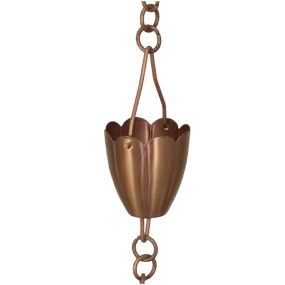 Antique Grey Rustic Garden Decorative Aluminium Rain Chain Manufacturer And Exporter Custom Copper Stainless Steel Rain Chain