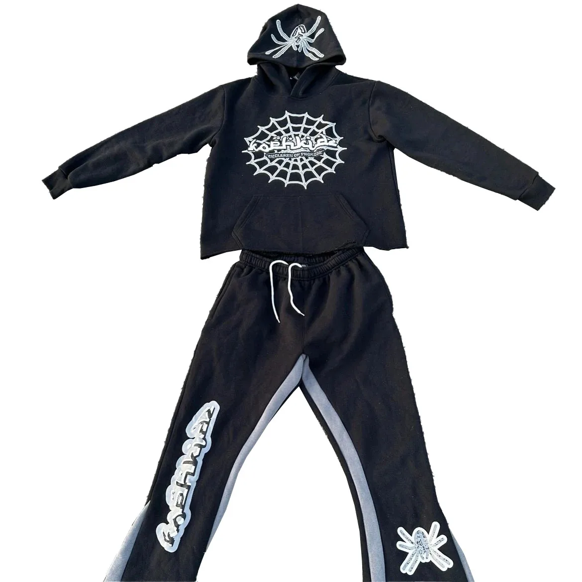 Custom summer jogging mens color block tracksuit street cotton two piece short and t shirt set track suit