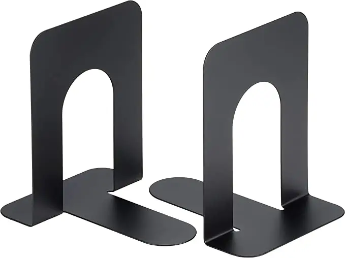 Vintage Small Steel Bookend Metal Bookends Book Ends for Shelves Heavy Duty Book Stand for Reading