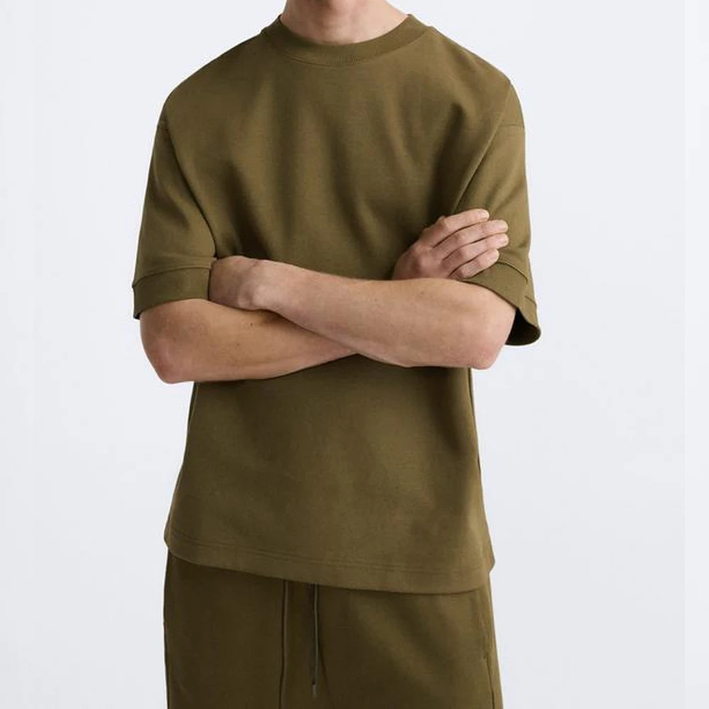 Summer New Wholesale Clothing Gym Short Set Men Street Wear Solid Summer Set T-shirt And Shorts Set For Men