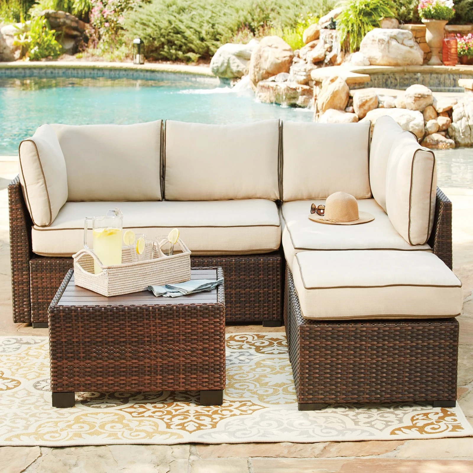 Fashionable Poly Rattan Sofa Set Suitable For Garden Patio Park Or Yard Perfectly Suitable For Any Space