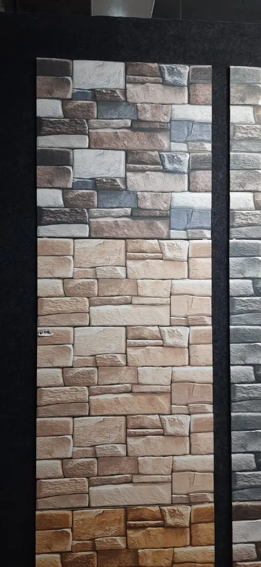 300 x 600 mm 3D Design brick effect stone type Ceramic wall Tiles for home outside area, villa decoration with the best quality