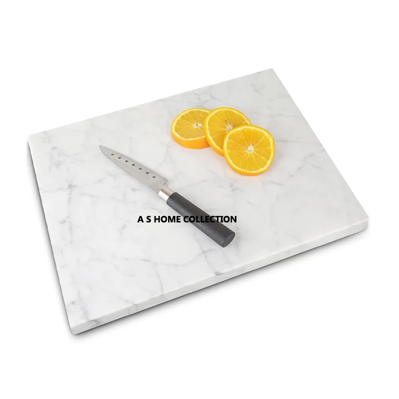 Hot Selling Amazon 2024 High Quality Natural Stone Marble square Pastry and Cutting Board Chopping Board for Kitchen and Home