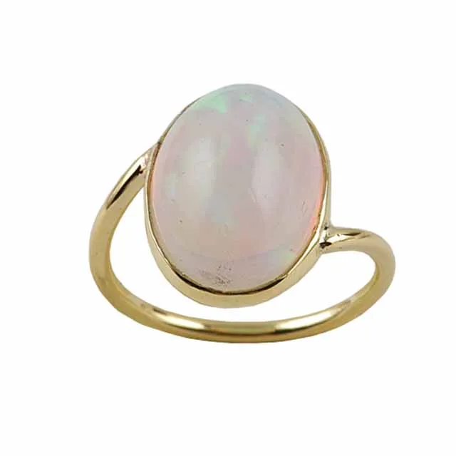 Online store hot sale gold plated 925 sterling silver opal gemstone zircon ring for wedding gift jewelry