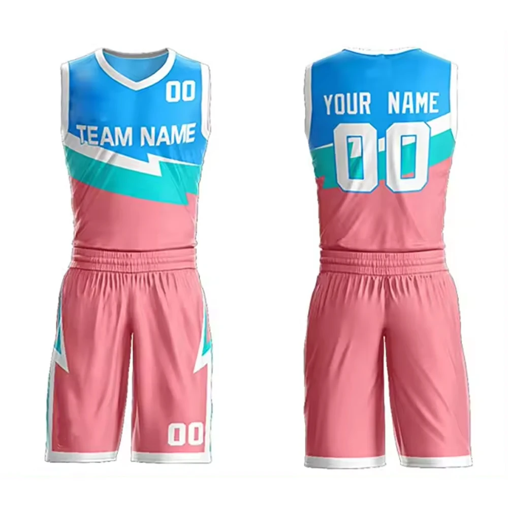 Wholesale premium quality breathable Men Sports Customized basketball kit Personalized Sports Basketball Uniform OEM Design