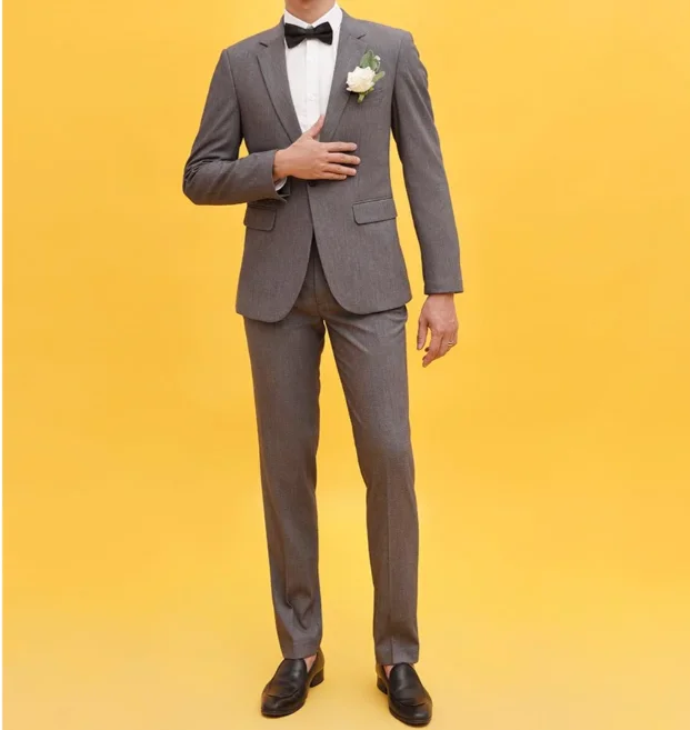 Male Blazers Jacket Pants Vest Trousers Dress Waistcoat Formal Business Wedding 3 Pieces Men Suit Set (Blazer+Vest+Pants)