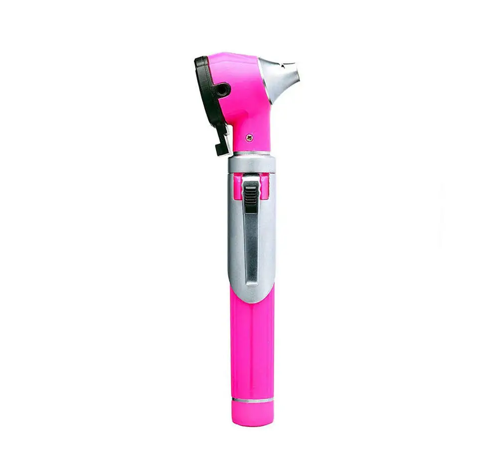 Medical otoscope Sets Fiber Optic Mini Otoscope for Educational and Personal Use - Paramedics, EMT and Personal Use (PINK))