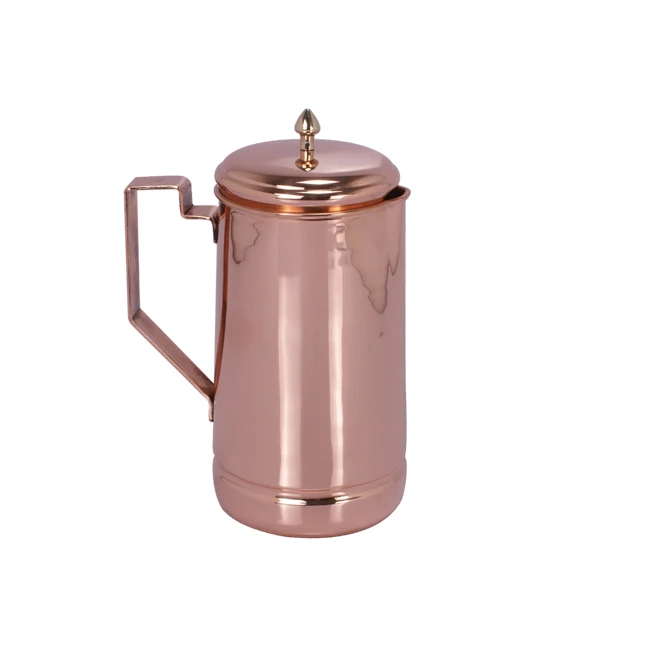 Handmade copper Water jug and Pitcher water jug with handle casual gold color classic metal decor art style modern Water Pitcher