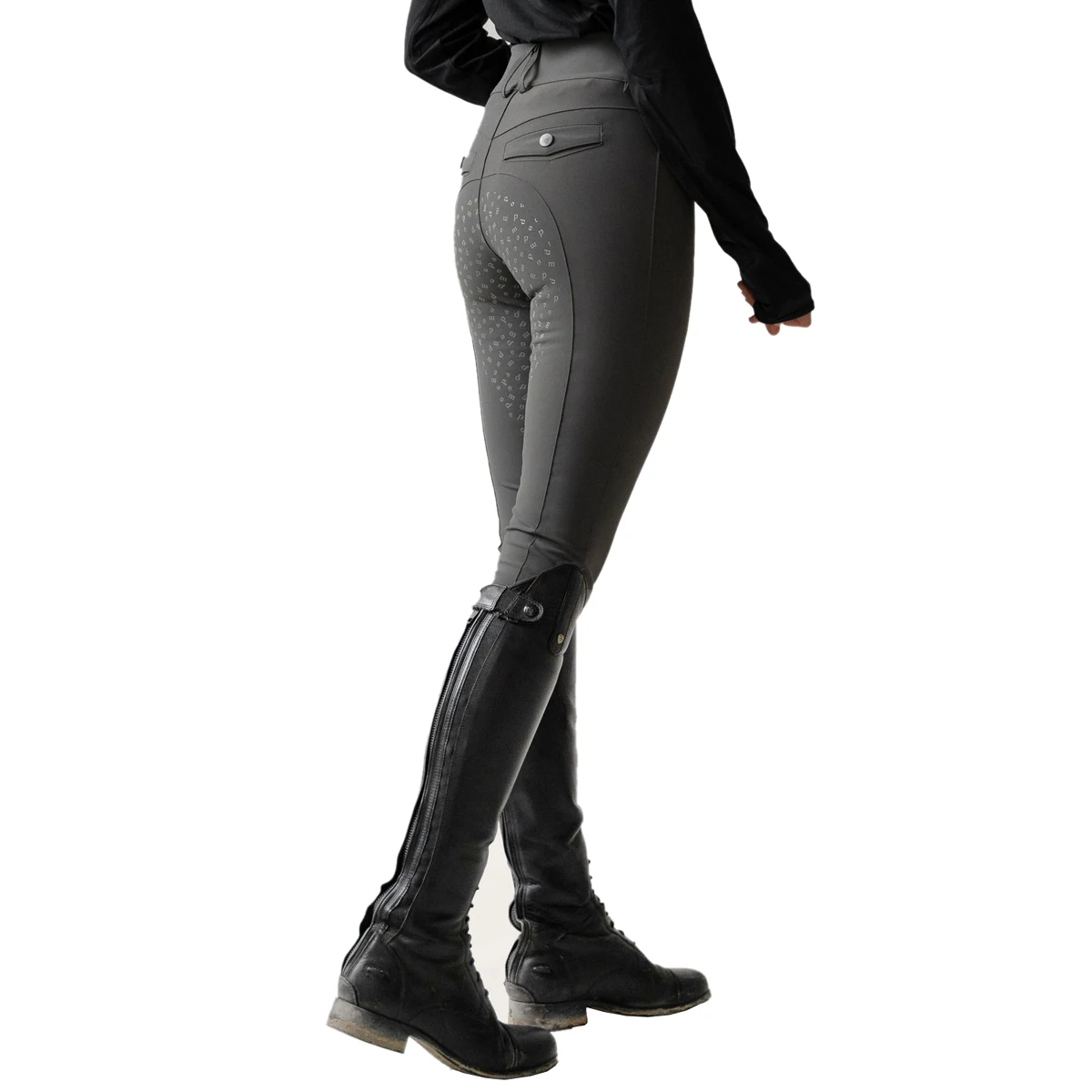New Arrival Latest Design Grey Women Comfortable Horse Riding Breeches Equitation Leggings Breathable Equestrian Clothing