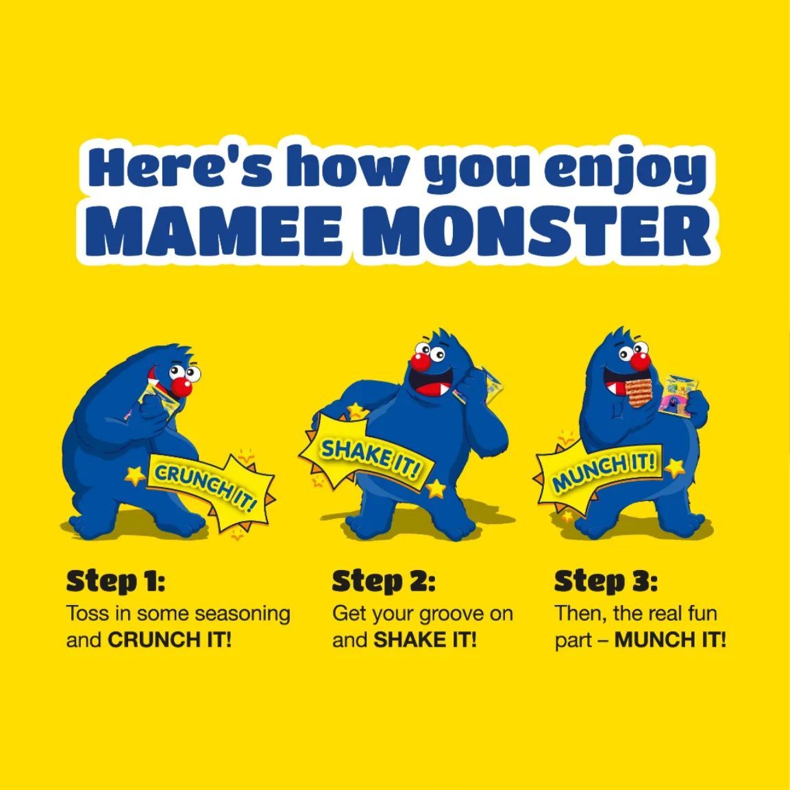 Mamee Monster Family Pack BBQ 25g x 8s x 10 pkt