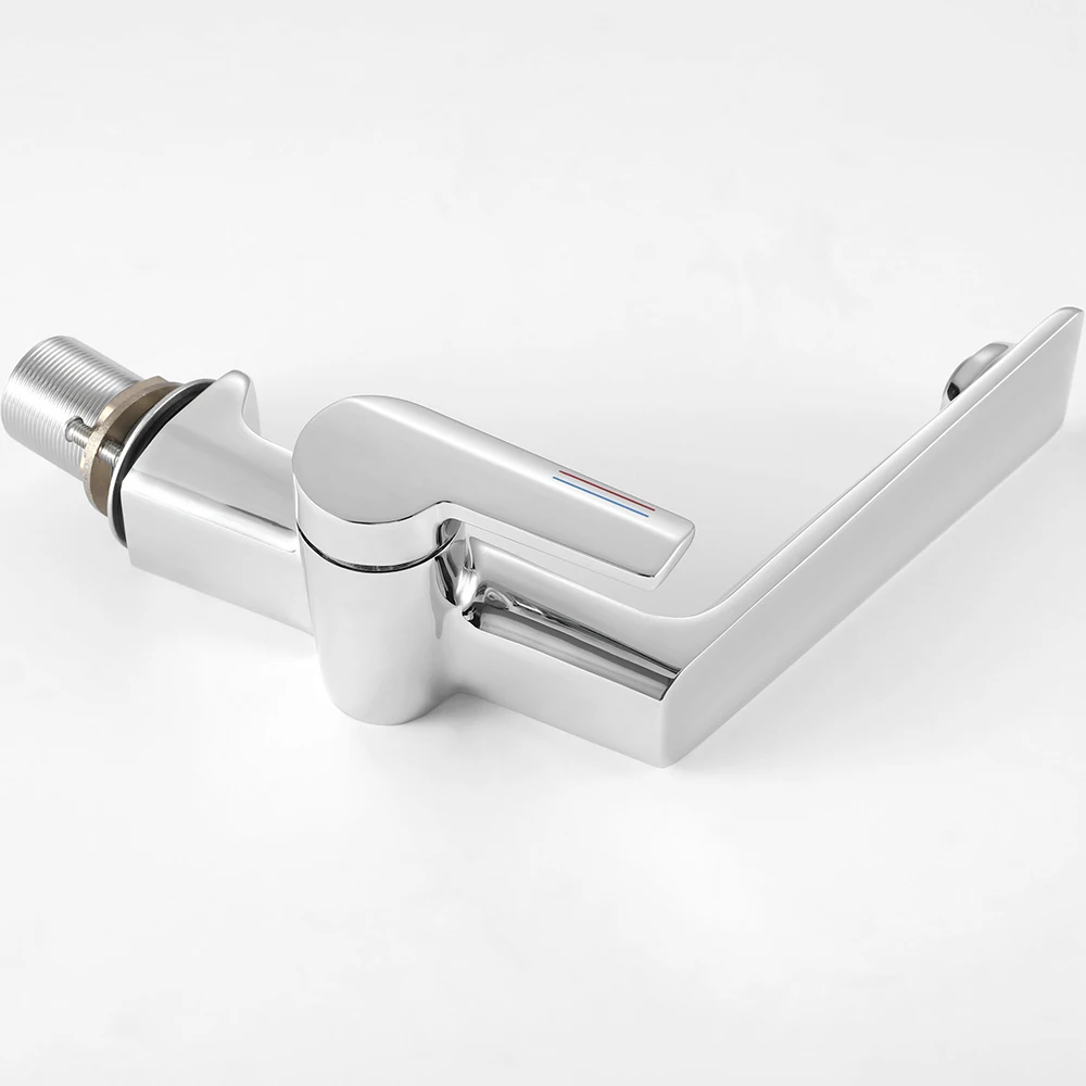 Modern Design Brass Surface Bathroom Basin Faucet Single Hole Mount with Ceramic Valve Core Hot Selling Sink Faucet