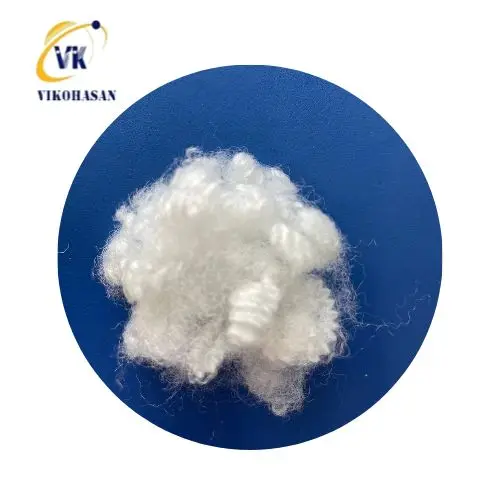 Largest Vietnamese supplier PSF polyester Staple fiber Solid Dry white fiber SDRW 6D 15D SD  low price for high quality