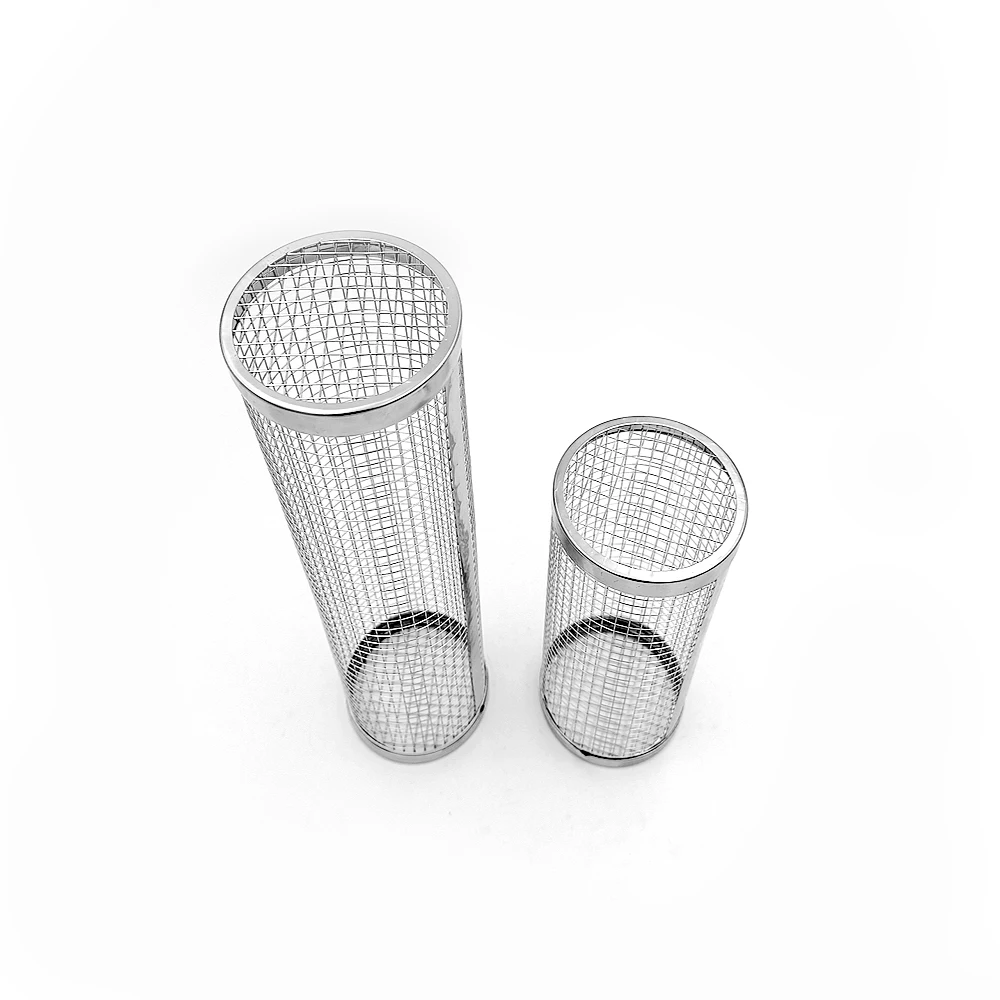 Popular Stainless Steel Wire Mesh Rolling Grill Basket Outdoor Camping Barbecue Cylinder Wire Mesh Cage BBQ Net Tube