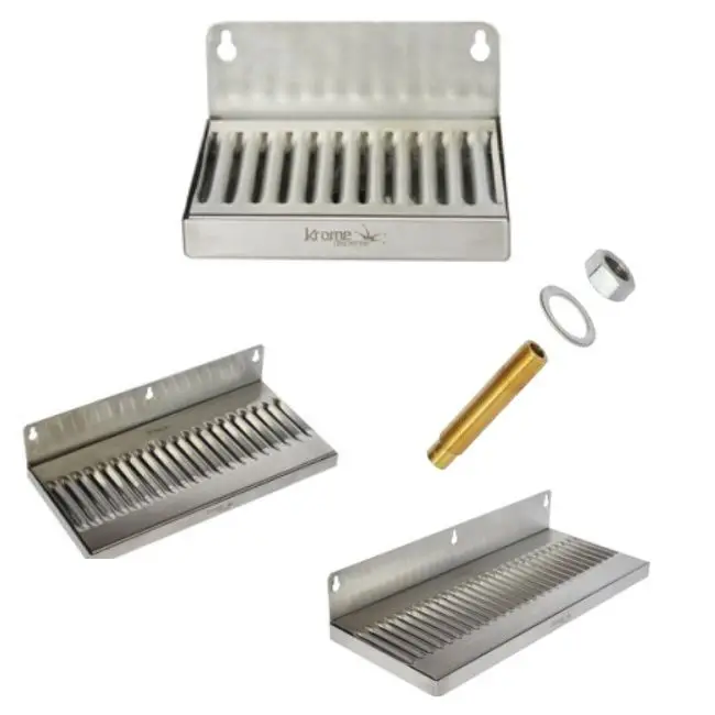 Капельный поднос с настенным креплением, без слива, из матовой нержавеющей стали, размер 6-14 дюймов, 18, съемный гриль, поднос для пива с отверстием для замочной скважины