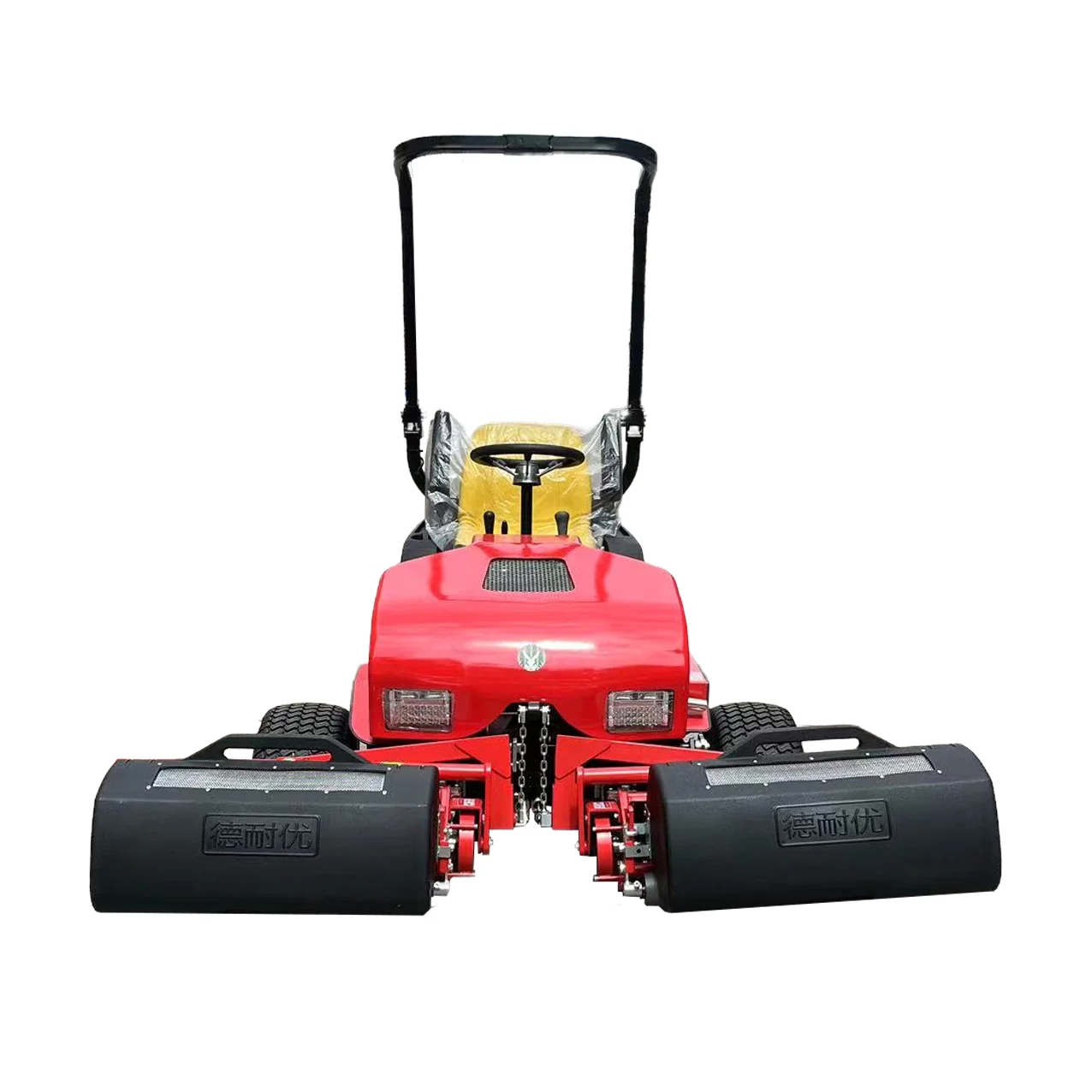Operator-Friendly 18HP 4-Stroke Gasoline Engine Triplex Mower for Riding Lawn Mower Football Fields with Grass Box Feature