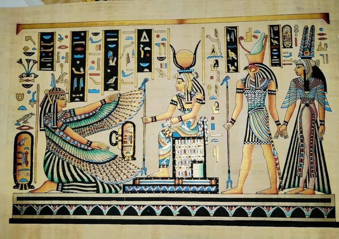 Wallpaper  Ancient Egyptian  Papyrus painting Top quality Home Decoration Hand Painting Art
