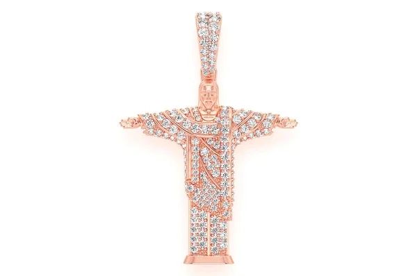 God Yeshu Jesus Christ Lab Grown Diamond Pendant Religious Christian Necklace 10k Yellow Gold Best Selling Product Manufactory