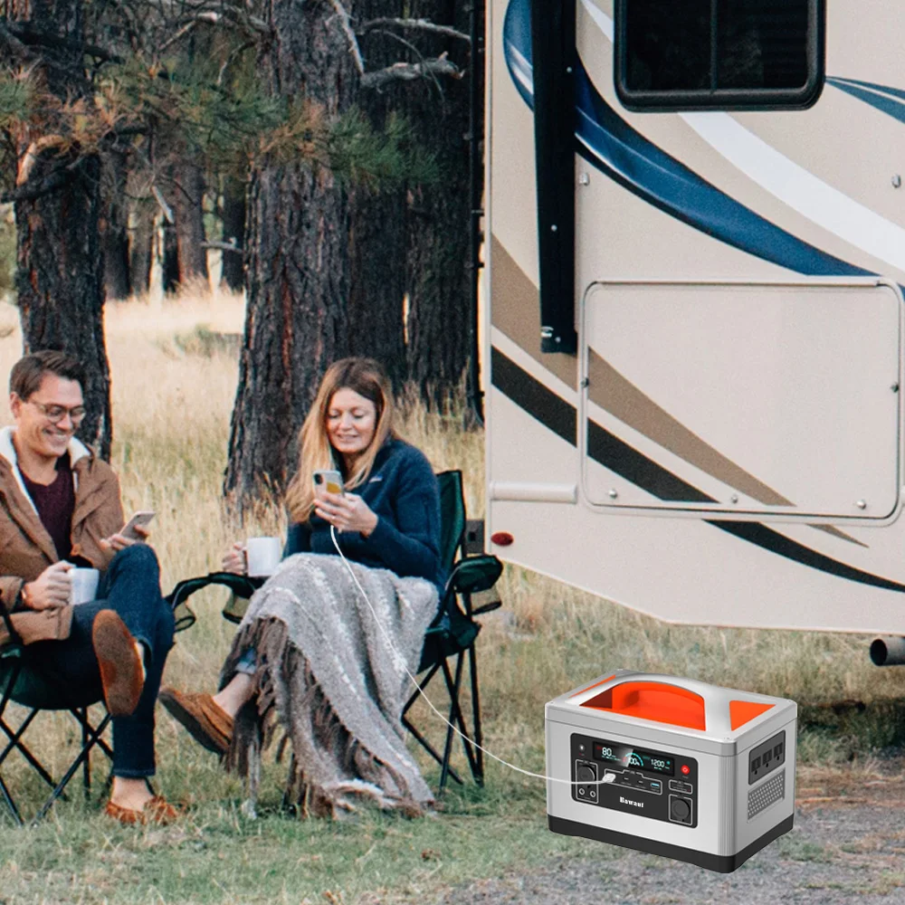 Solar Generator Portable Power Station 1200W 1120Wh For Campers Rvs Or As An Emergency Backup