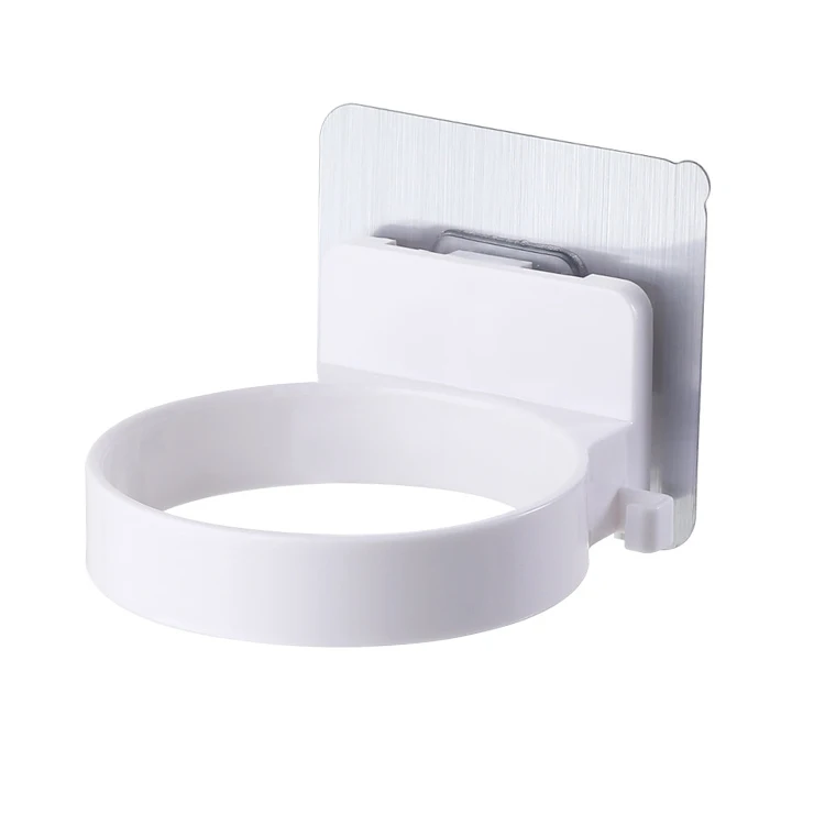Durable  Wall-mounted Hairdryer Rack  Hair Dryer Holder Punch-free  ABS Material Bathroom Storage Shelf Hairdryer Holder Rack