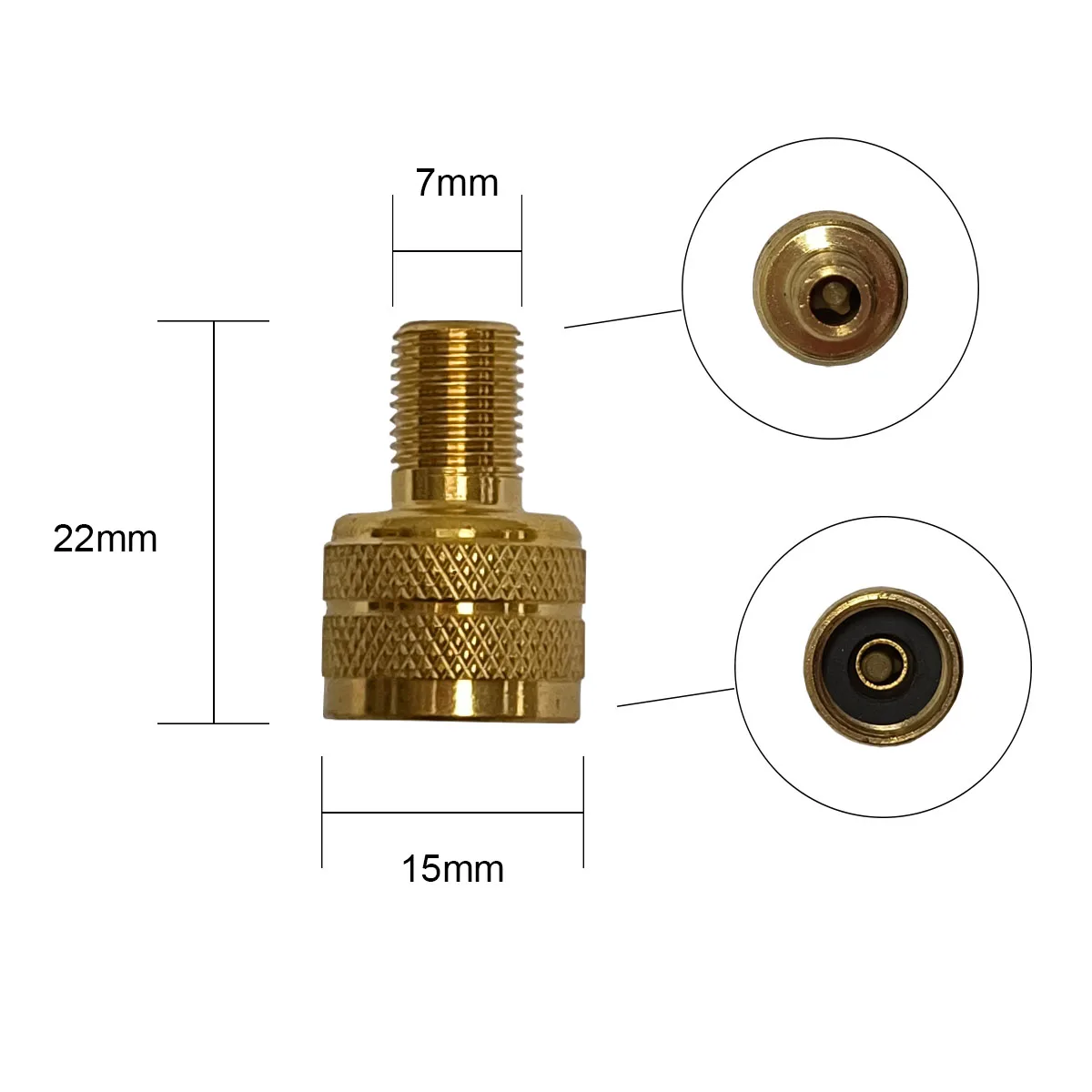 Solid Brass Tire Valve Converting Adaptor Hand Tool to Convert Large Bore Valves to Standard Bore Valves Wholesale Price