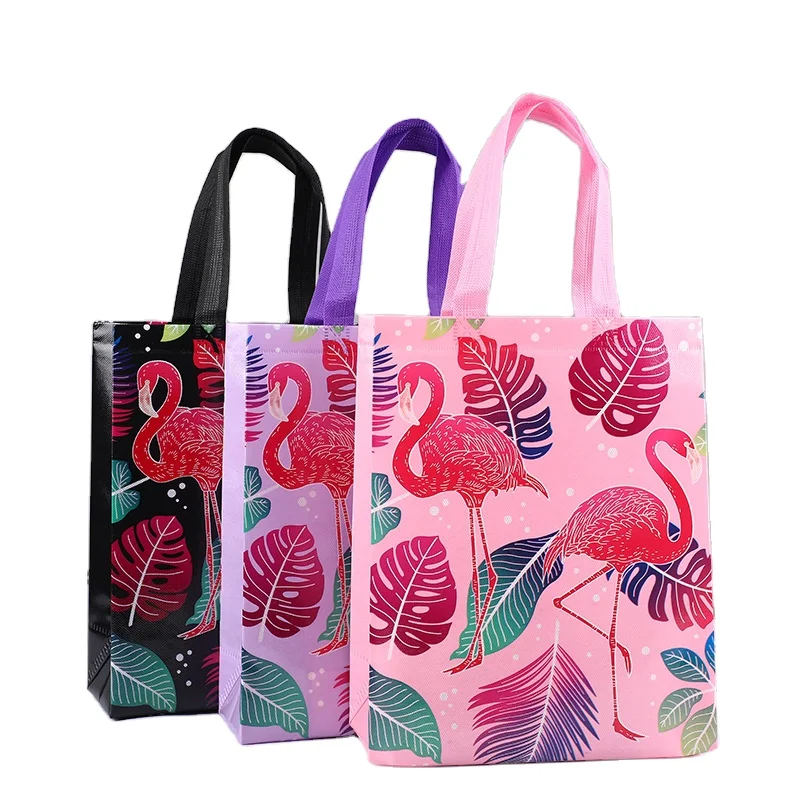 Friendly reusable grocery recycled ecobag pp nonwoven bags laminated non woven fabric carry shopping bag with custom print logo