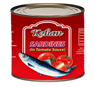 High quality sadine canned sardines fish with pepper for sale from Morocco 24tins/carton