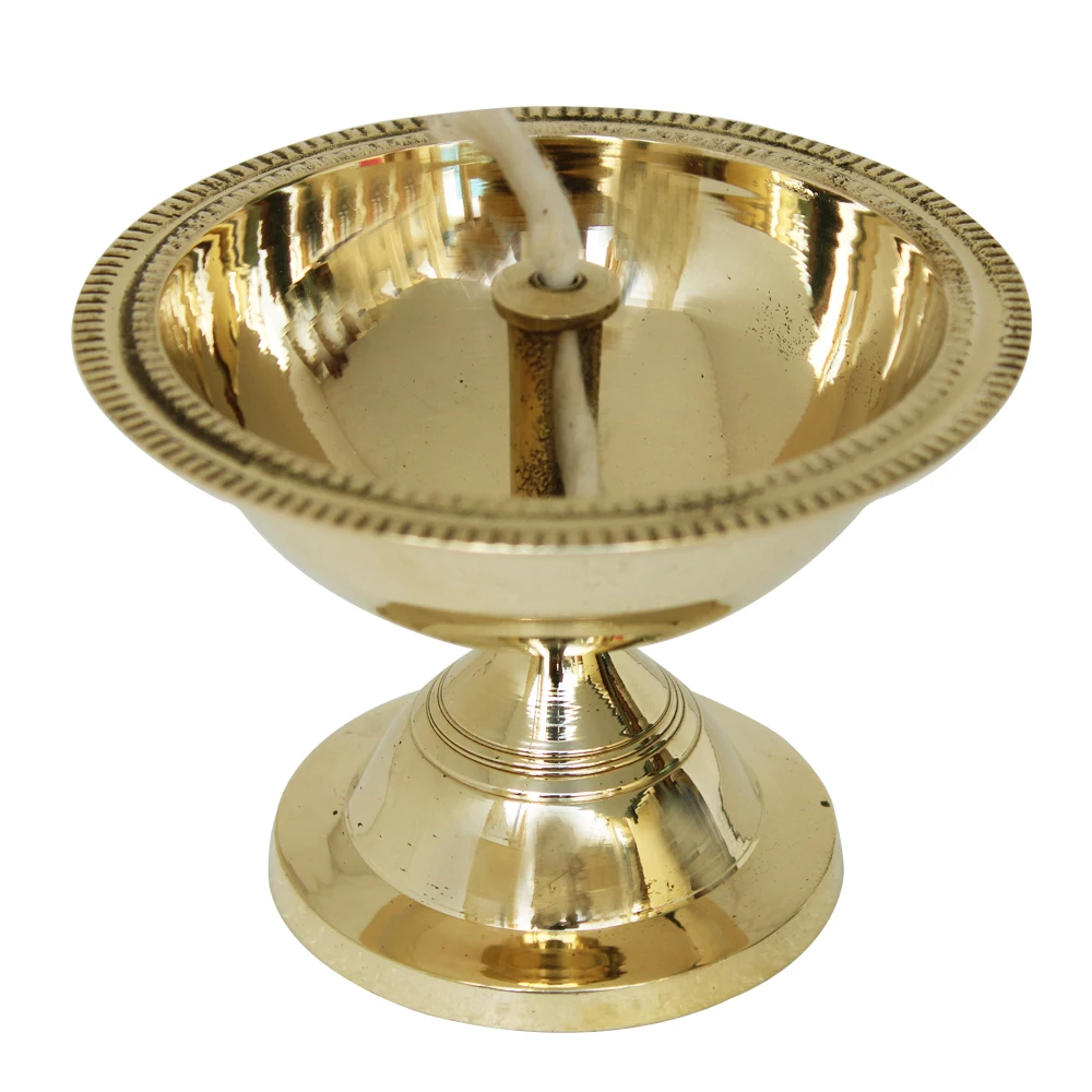 Shank Design High Grade Quality Handmade Brass Oil Diya for Pooja Items New Latest Hindu Pooja Mandir Home Decoration Use