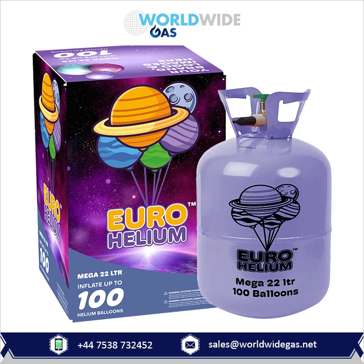Premium Quality 22L Steel Helium Balloon Gas Cylinders Best Deal on Disposable Europe-Made Balloon Gas with High Low Pressure