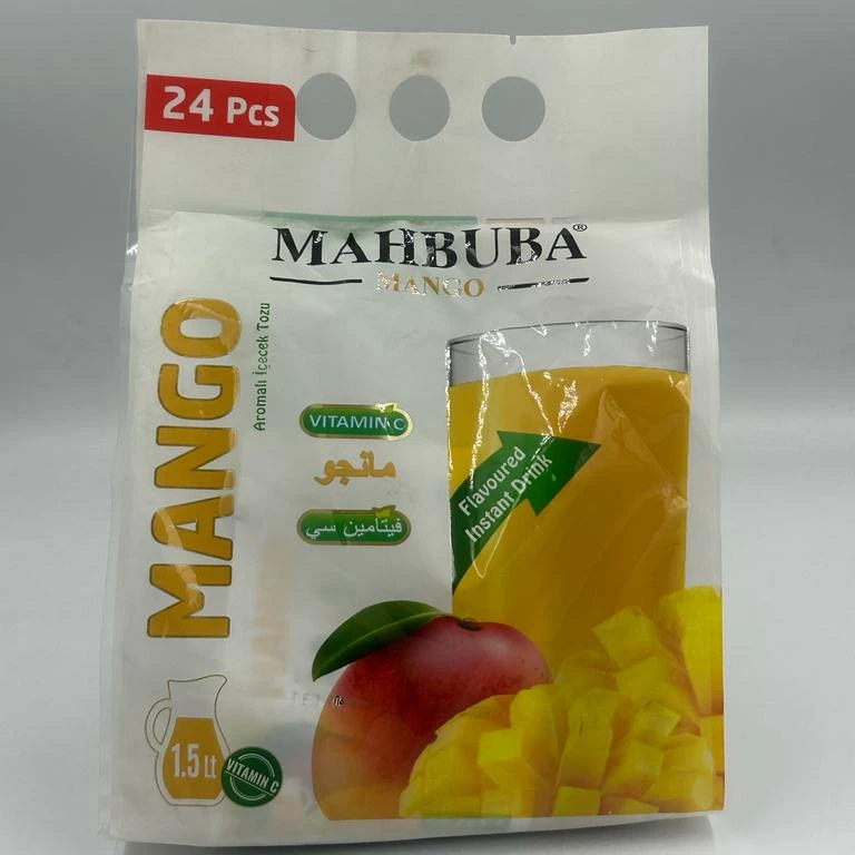 Best Quality Mahbuba OEM Mango Flavoured instant drink powder 11.2g Cold Drink Quadro pack 24 pcs in pack Manufacturer in Turkey