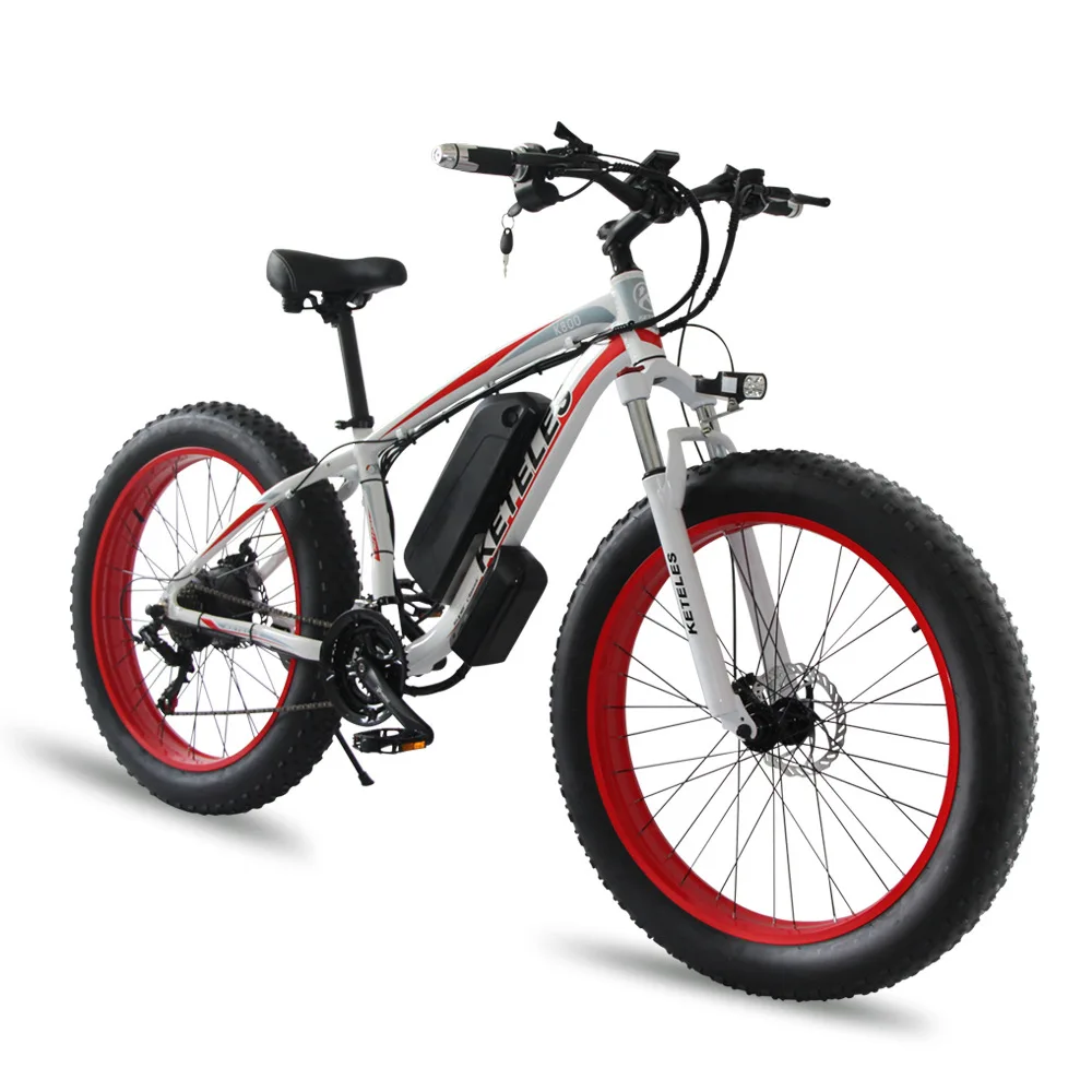 Cheap All Terrain Pedal Assist 48 Volt 1000 Watt Big 26 Inch Fat Tire Electric Mountain Bike
