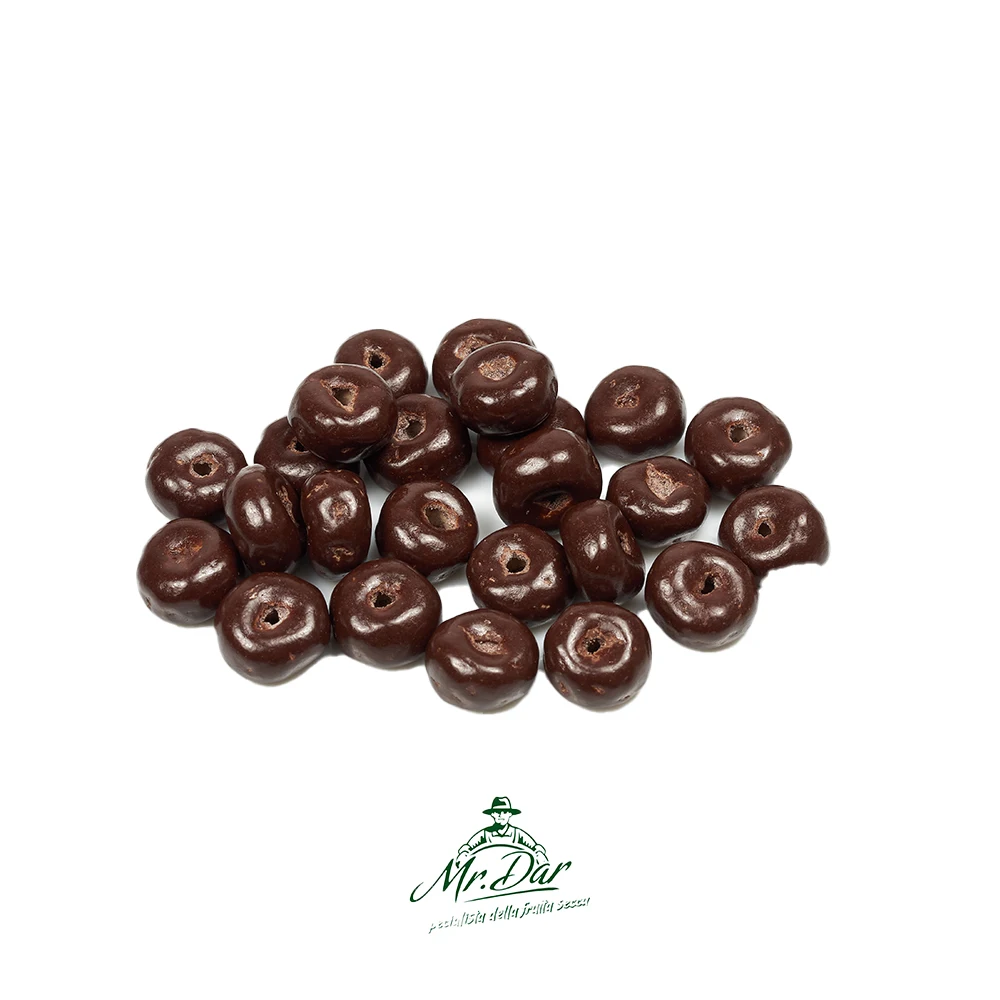 Wholesale 10 kg Ready-to-Sell Industrial Use Honey Rings Cream Flavor Dark Chocolate Coated Biscuit and Nut Bar Pattern