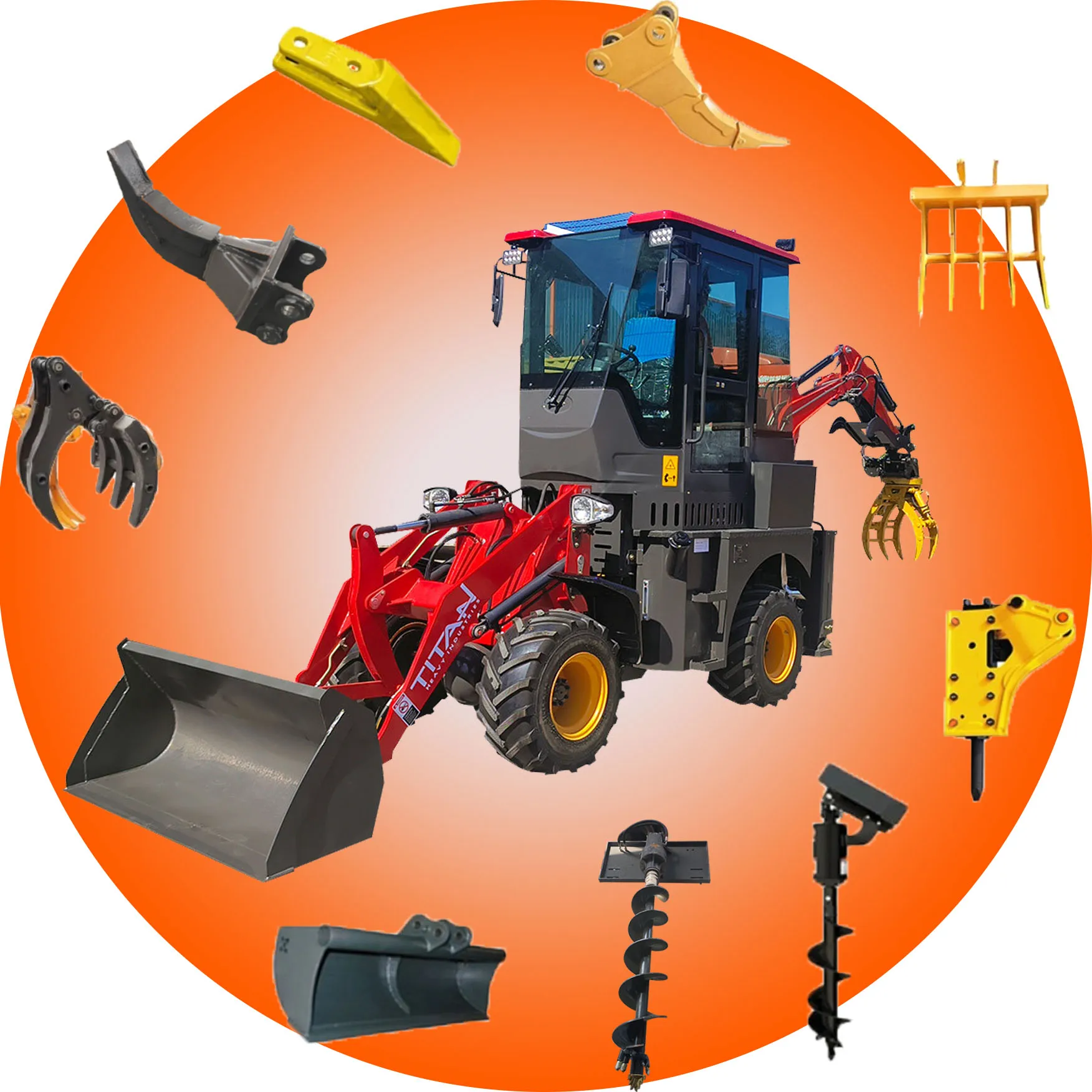 TL35-10 Famous Brand New Design Front Loader Low Price Backhoe Digger Bucket Restaurant Retail Industries PLCTYPE Engine