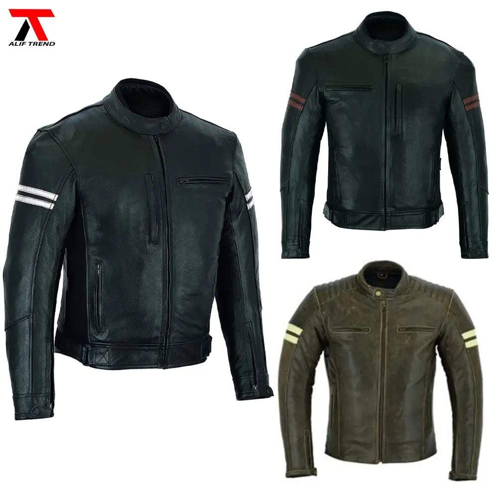 Custom Made Motorcycle Riding Jackets New Men Style Armor AC Approved Protection Motorbike Leather Jacket for Men Sportswear