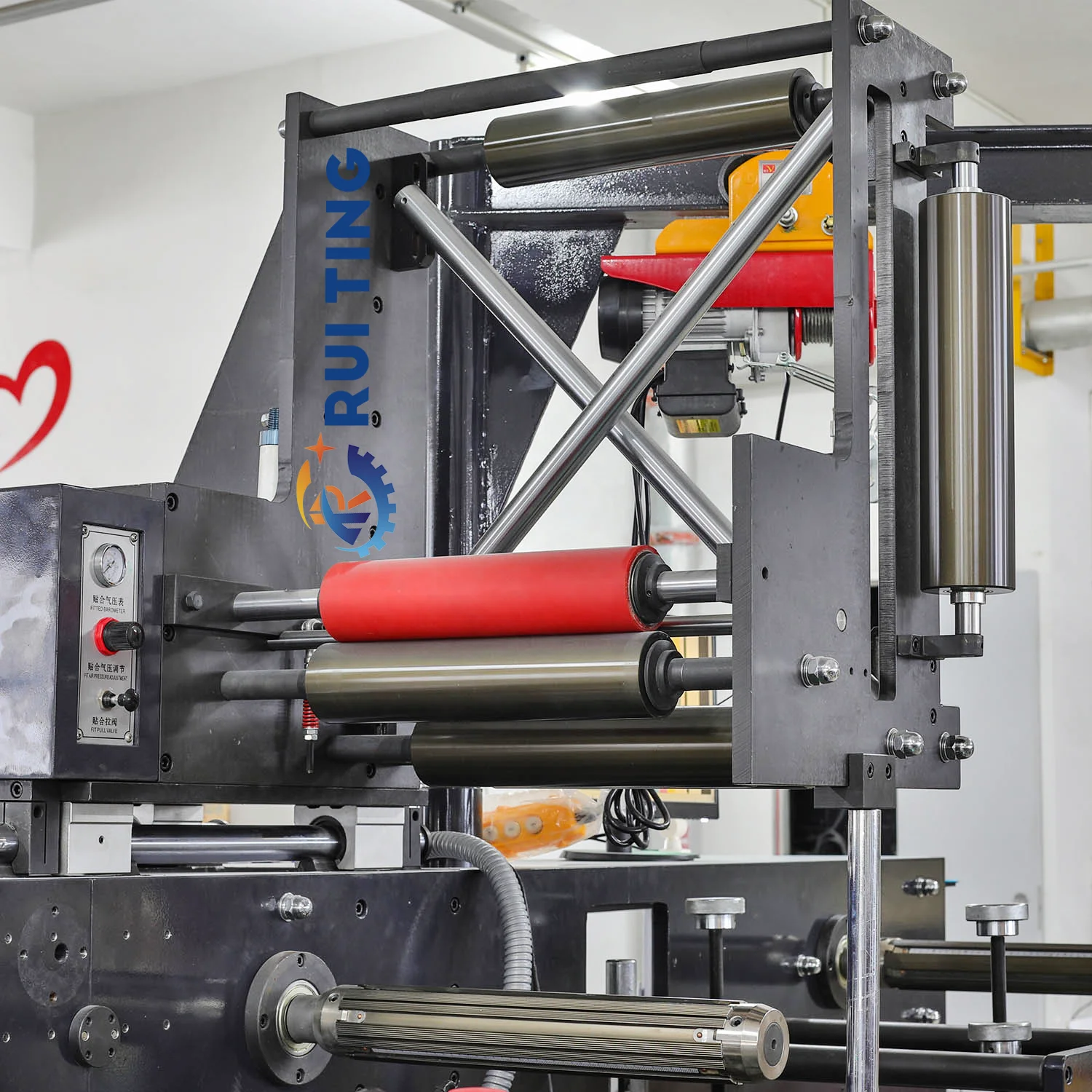 RTIN-210 3 color narrow web bottle sticker label inline type flexo printing machine