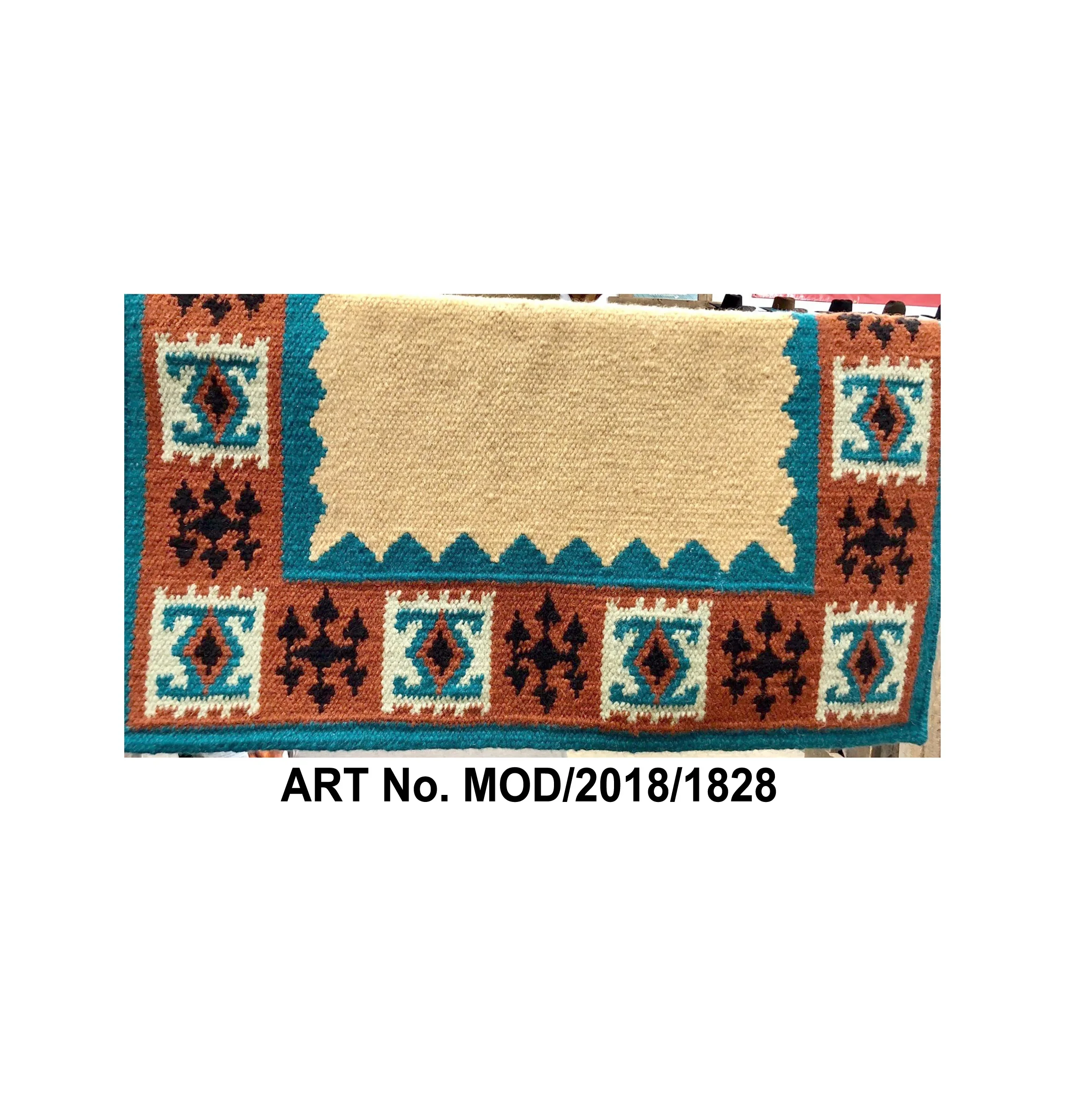 Equestrian Western Saddle Pad Breathable Horse Blanket with Glitter for Jumping and Dressage Filled with Wool and Felt