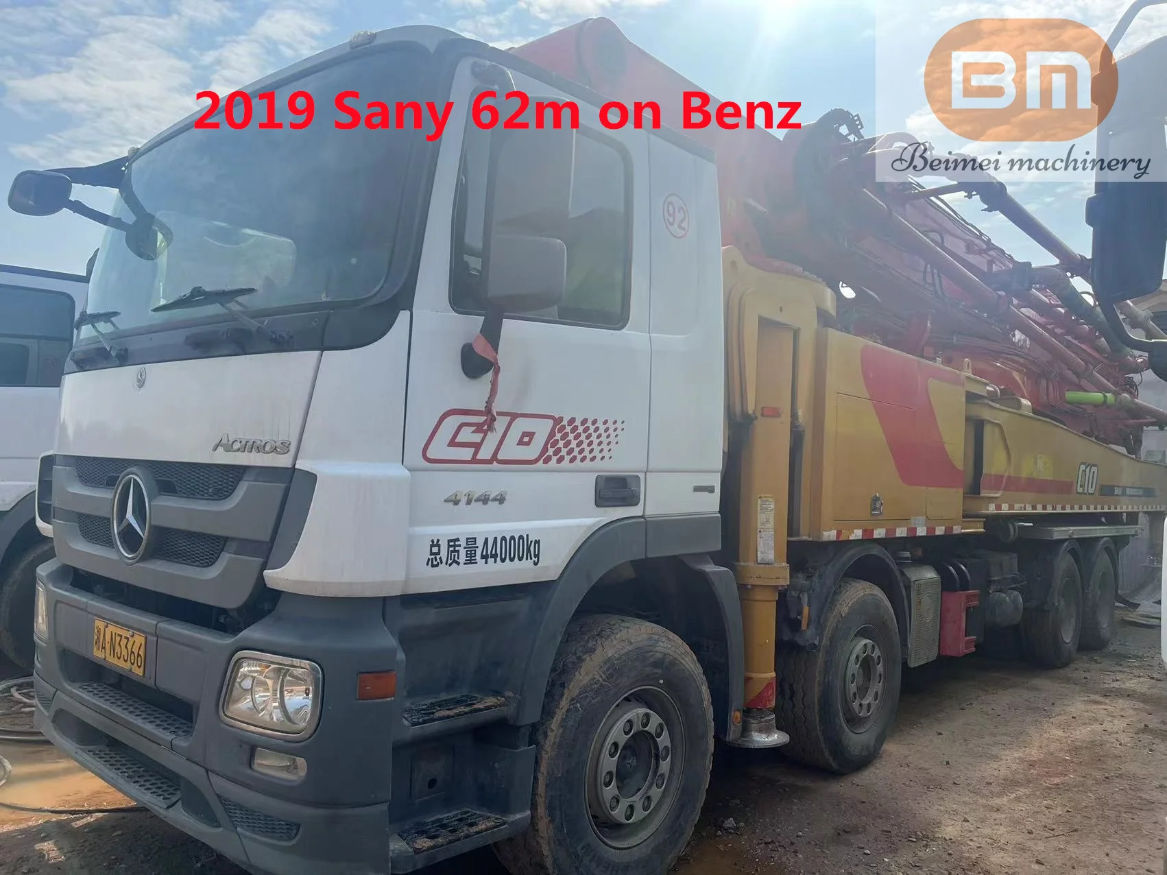Factory price truck mounted concrete line pump used concrete pumps truck mounted benz chassis diesel concrete pumps 62m