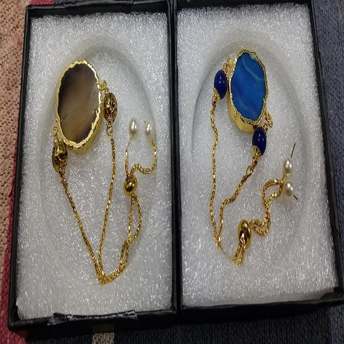 wholesale new design agate rakhi /agate slice rakhi/reiki healing stone:bracelet:rakhi raksha bandhan:gemstone:crystal crafts