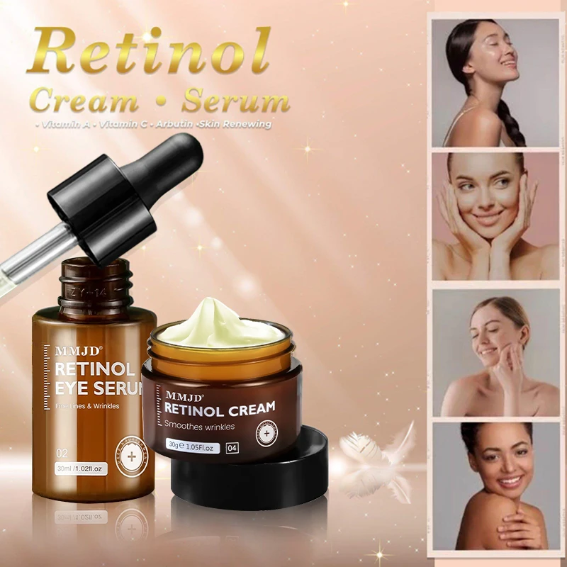 Hot Night Best Retinol Cream Vitamin C Eye Serum Skincare set contains collagen moisturizer Retinol