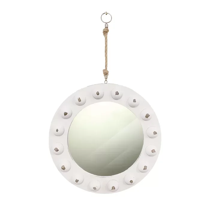Brass Round Porthole mirror with white finish in High Quality Vintage Nautical brass porthole Mirror In High Selling Luxury Look