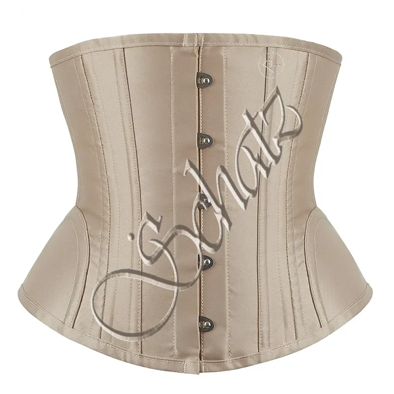 Plus Size Gothic Steam Punk Corselet Women Front 5 Busk Closure Underbust Corset Hourglass Shaper 24 Robs Fashion Style XS Size