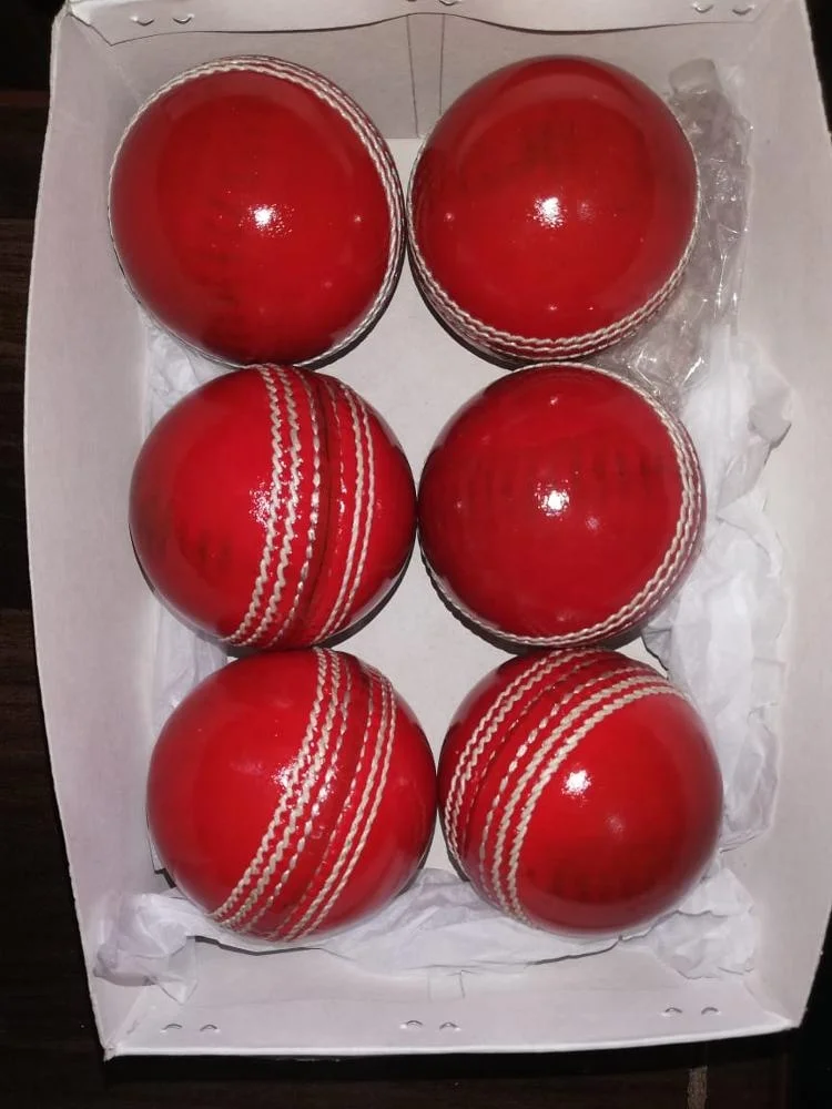 2025 Hand Stitch Made Leather Red 4.5 Oz. Cricket Balls