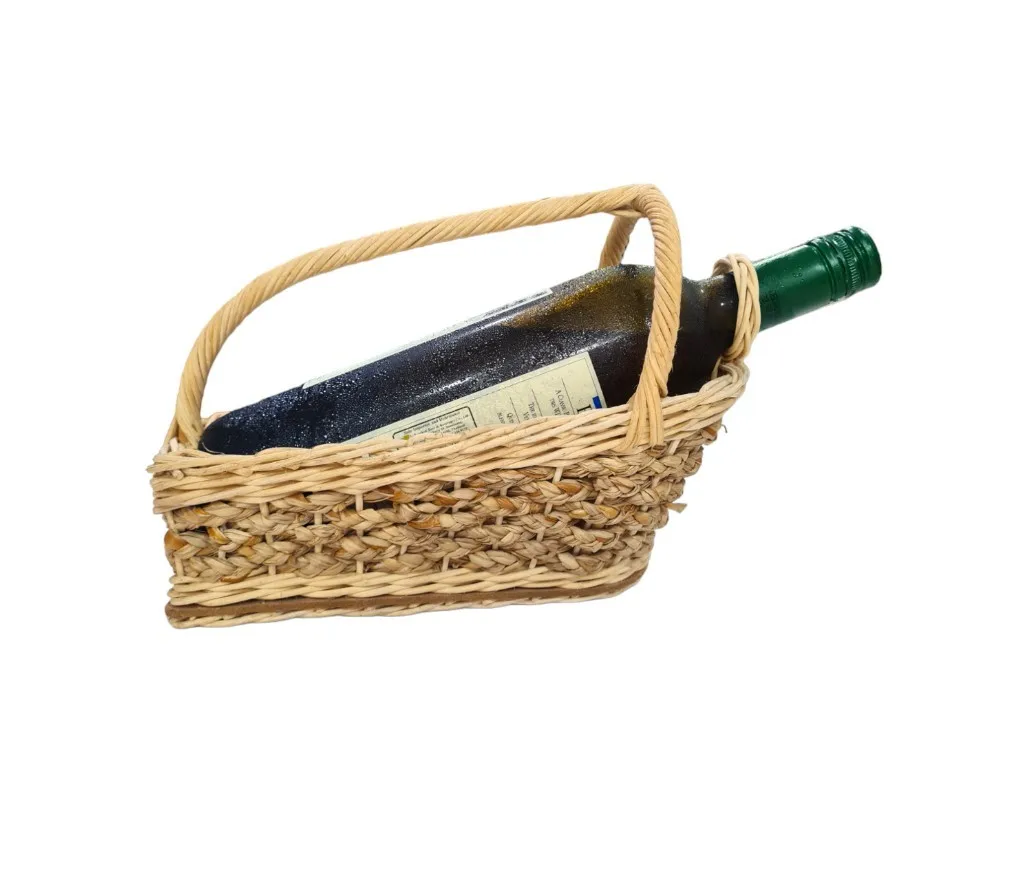 Wholesale 1 Bottle Wine Rattan Picnic Basket Resin Storage Basket for Picnics & Garden Crafts in Bangkok