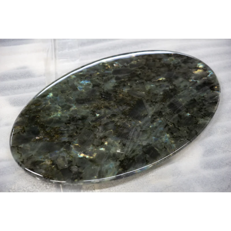 Highly Polished Lemurian Blue Granite Stone Slab