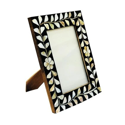 Mother of Pearl Photo Frame with Mop Inlay Elegant and Unique Design for Home Decor