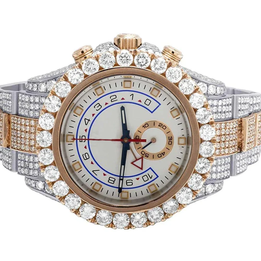 Pass Diamond Tester Custom Fashion Brand D Color VVS Iced Out Watch Moissanite Diamond Stainless Steel