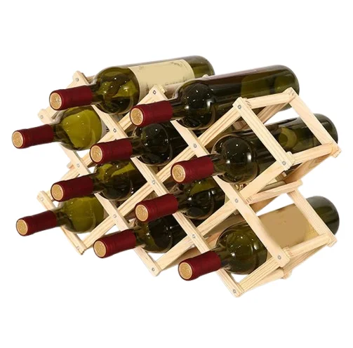 Wooden Wine Rack Tabletop Modern Countertop hexagonal Wine Bottle Holder High Quality Wine Storage Fully Wooden Display Racks