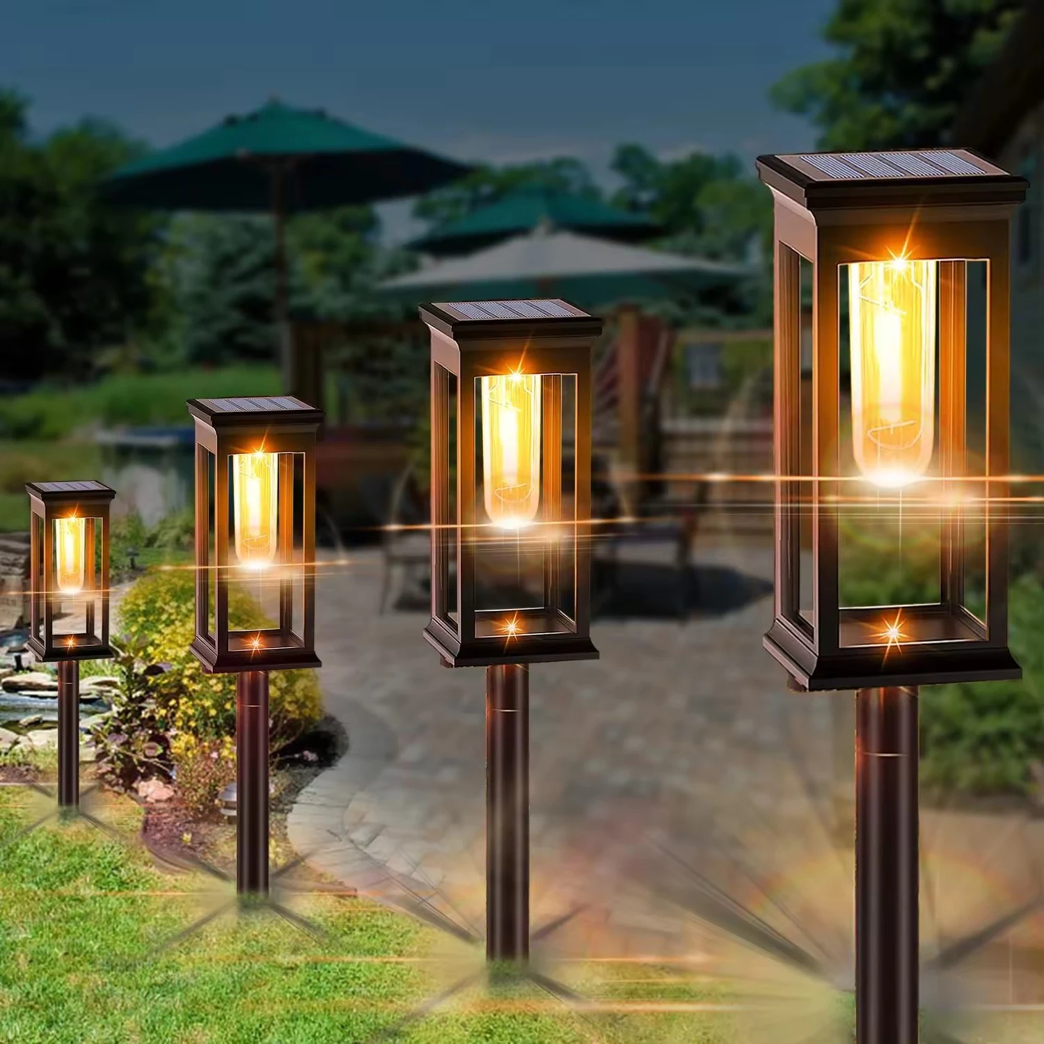 Solar lawn light outdoor waterproof garden ground insert light outdoor high quality IP65 decoration atmosphere landscape light