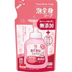 Saraya Arau Baby Body Soap Requid type 450ml Bath Supply for baby, pure botanical additive free