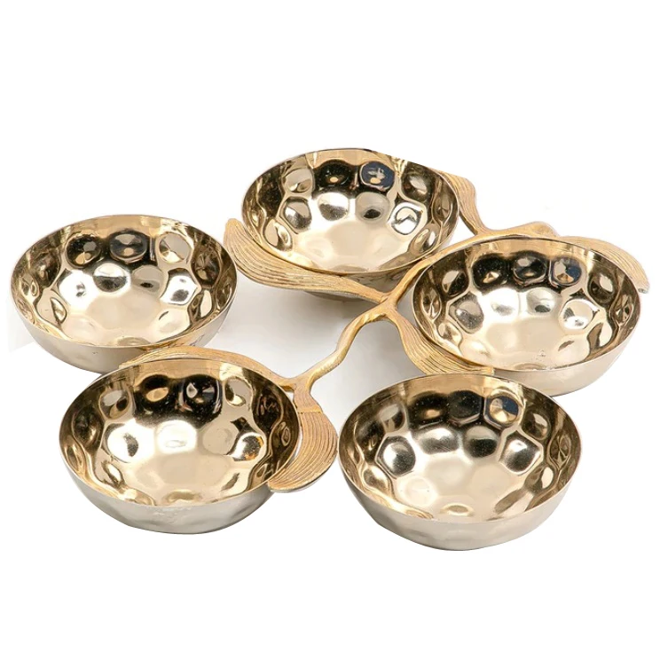 Роскошное современное блюдо для свадебной вечеринки Сервировочная миска ручной работы посуда фруктов Кухонное алюминиевая