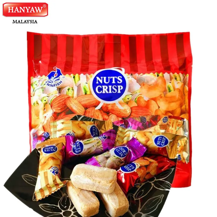 [Малайзия] Быстрая доставка + сертифицированные Halal орехи, хрустящие арахисовые конфеты (250 г x 24 пакета/коробка)
